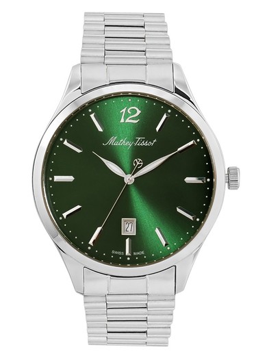 Reloj Mathey TISSOT colección Urban de hombre H411MAV esfera verde atractiva, acero inoxidable 316L