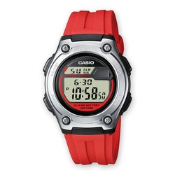 W-211-4AVES Reloj Casio digital correa de caucho roja