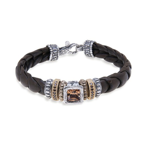 WB322N Pulsera Plata de Palo mujer piedra citrino