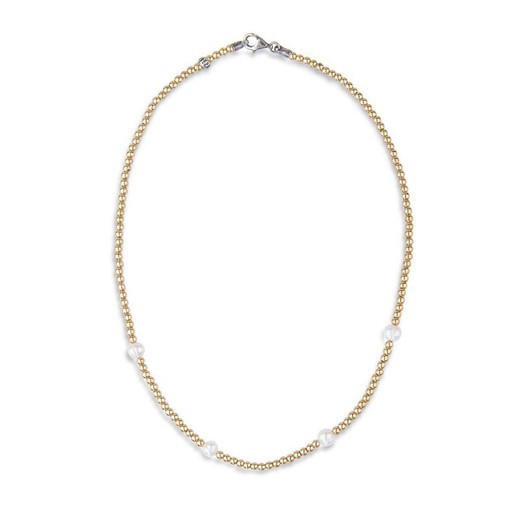 WN197X Collar Plata de Palo modelo Elvire de perlas para mujer estilo minimalista