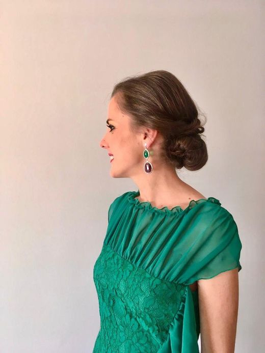 Pendientes plata, perlas y color