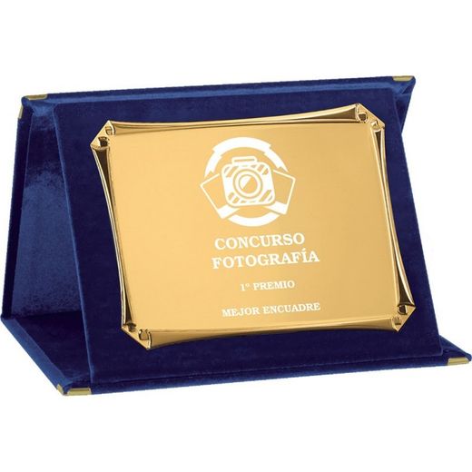Placas conmemorativas acero plateado y acero dorado