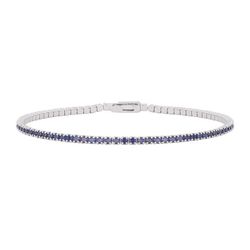 0045 Pulsera Rivière de plata para mujer