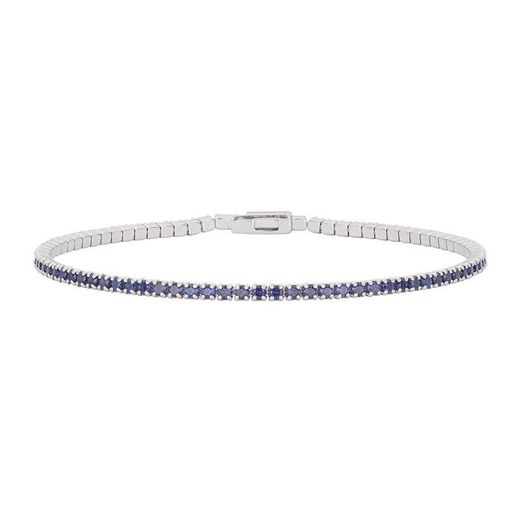 0045 Pulsera Rivière de plata para mujer