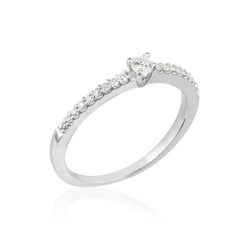 01-122424 Anillo mujer de oro blanco con diamantes talla brillante