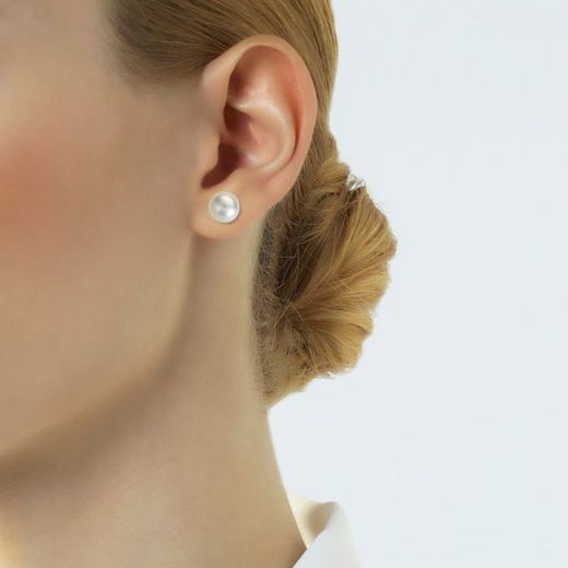 01-45 Pendientes oro 18k de mujer con perlas australianas naturales