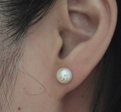 01-45 Pendientes oro 18k de mujer con perlas australianas naturales
