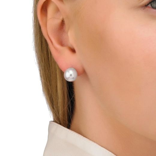 01-45 Pendientes oro 18k de mujer con perlas australianas naturales