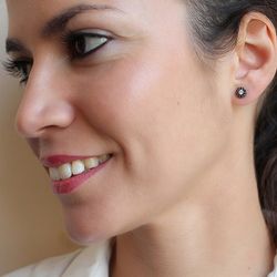 02-163791 Pendientes de oro negro con diamantes negros