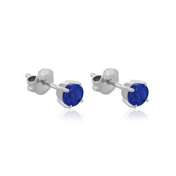02-183966B Pendientes de oro blanco con zafiro azul