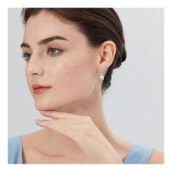 02-272930 Pendientes oro blanco con perla Tahiti y diamante