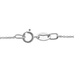 03-001029 Colgante mujer de oro blanco y zafiro elegante y especial