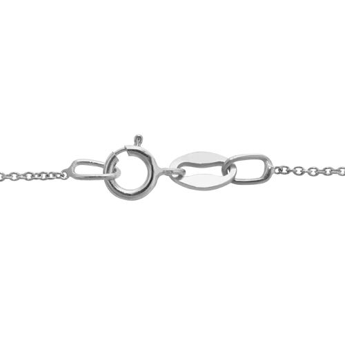 03-001031 Colgante triángulo de mujer en oro blanco, zafiro y diamantes