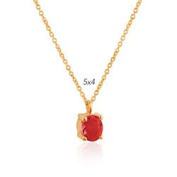 03-143374R Gargantilla mujer elegante de oro rosa con cadena y rubí