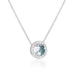 03-196025E Colgante mujer de oro con rosetón de diamantes y esmeralda