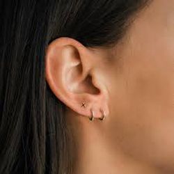 0457 Pendientes Oro aros diamantados
