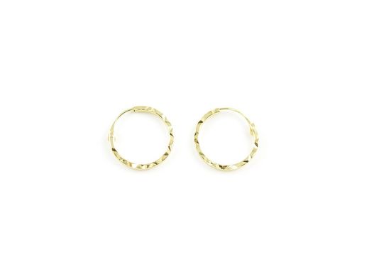 0457 Pendientes Oro aros diamantados