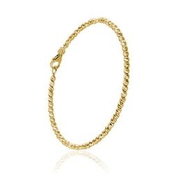 05-132142 Pulseras de oro blanco, rosa, negro y amarillo con bolas briolettes