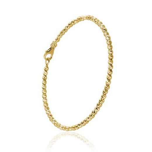 05-132142 Pulseras de oro blanco, rosa, negro y amarillo con bolas briolettes