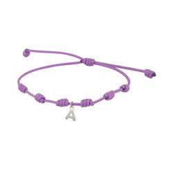 05-142247 Pulsera de macramé con inicial de oro super fina y elegante muy llevadera, muy fácil para el ajuste
