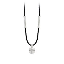 1146 Colgante piel decorado con plata