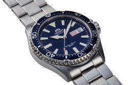 Reloj Orient de hombre automático 147-RA-AA0002L39B esfera azul elegante acuático 200 metros cristal zafiro