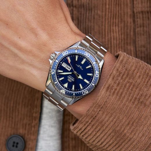 Reloj Orient de hombre automático 147-RA-AA0002L39B esfera azul elegante acuático 200 metros cristal zafiro