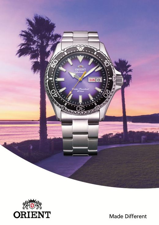 147-RA-AA0827V39B Reloj Orient automático de hombre MAKO KAMASU – esfera degradado púrpura: color de temporada (lanzamiento limitado) sumergible 200 metros (20 atm)