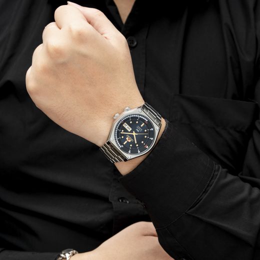 Reloj Orient de hombre mecánico 147-RA-AA0B03L39B esfera color azul-negro degradado