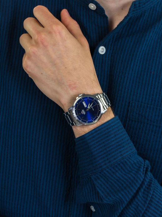 Reloj Orient de hombre automático 147-RA-AA0C02L39B esfera azul sumergible 50 metros