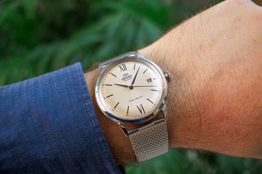 Reloj Orient de hombre automático 147-RA-AC0020G10B pulsera de malla esterilla o milanesa