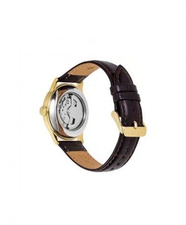 147-RA-AC0028S30B Reloj Orient Bambino automático de hombre bonito y elegante, calendario con correa de piel resistente al agua 30 metros (3atm)