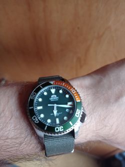 Reloj Orient de hombre automático 147-RA-AC0K04E30B 200 metros correa de textil Nato