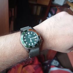 Reloj Orient de hombre automático 147-RA-AC0K04E30B 200 metros correa de textil Nato