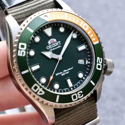 Reloj Orient de hombre automático 147-RA-AC0K04E30B 200 metros correa de textil Nato