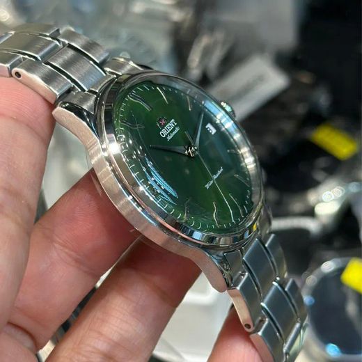 Reloj Orient Bambino de hombre macánico 147-RA-AC0M09E30B calendario esfera verde