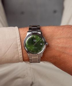 Reloj Orient Bambino de hombre macánico 147-RA-AC0M09E30B calendario esfera verde