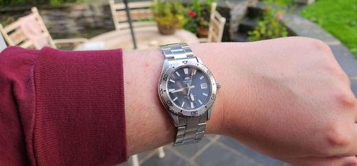 Reloj Orient de hombre esfera azul 147-RA-AC0Q02L10B automático acuático a 200 metros