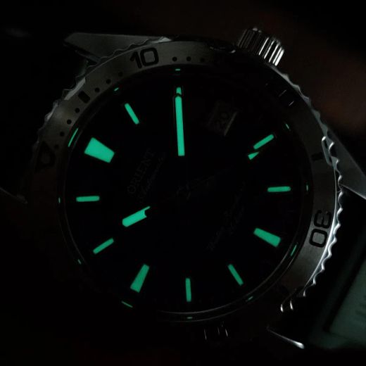 Reloj Orient automático unisex 147-RA-AC0Q11E30B cristal zafiro esfera verde