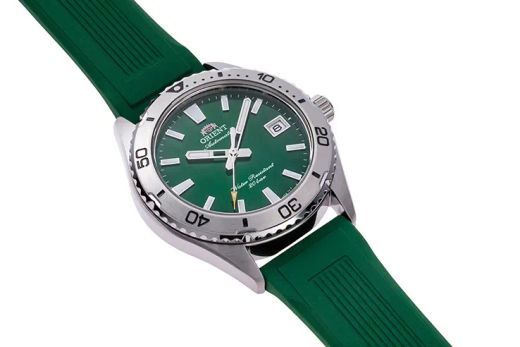 Reloj Orient automático unisex 147-RA-AC0Q11E30B cristal zafiro esfera verde