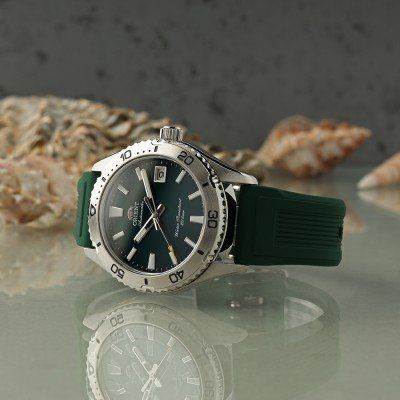Reloj Orient automático unisex 147-RA-AC0Q11E30B cristal zafiro esfera verde