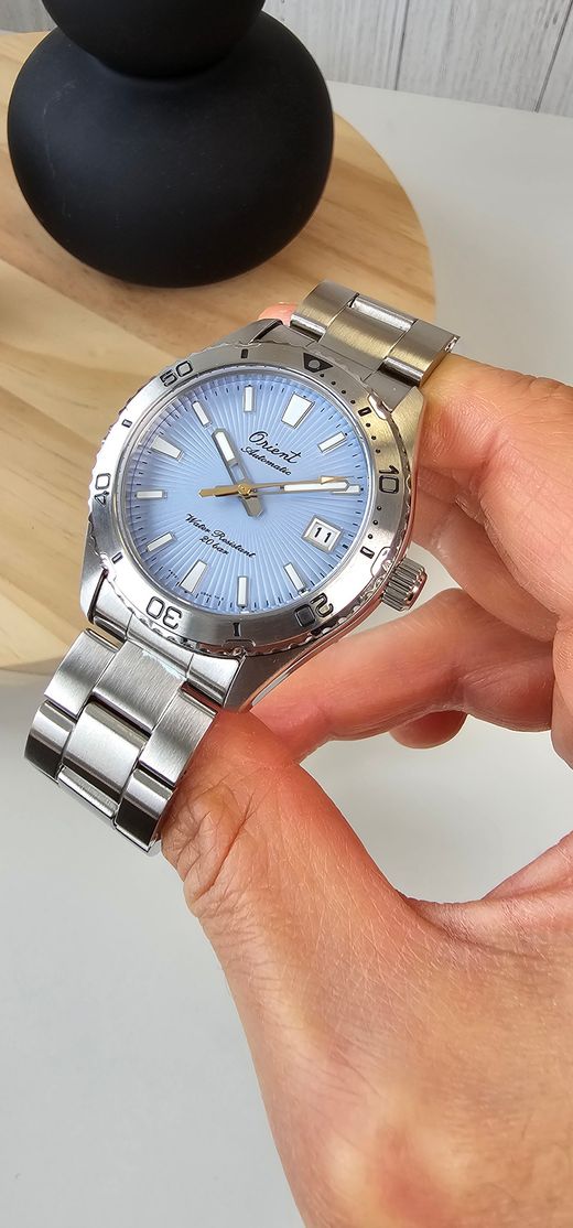 Bonito y elegante reloj Orient para hombre 147-RA-AC0Q12L30B movimiento mecánico