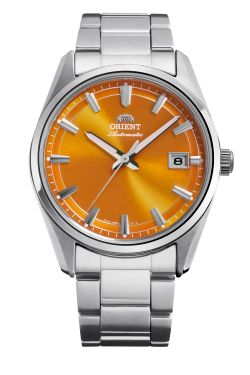 Reloj Orient unisex automático 147-RA-AC0R08Y30B Orient Stretto Date esfera naranja