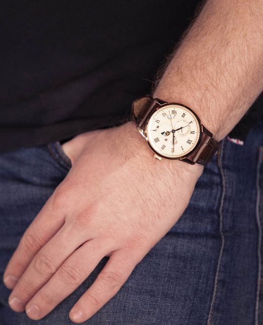 Reloj Orient automático hombre 147-RA-AK0007S30B indicador de sol y luna