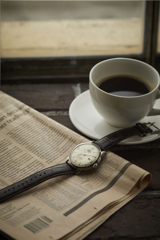 Reloj Orient de hombre automático 147-RA-AP0003S30B esfera color crema