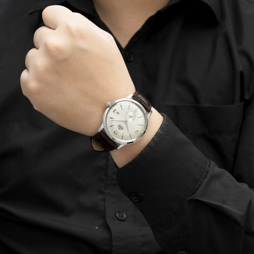 Reloj Orient de hombre automático 147-RA-AP0003S30B esfera color crema