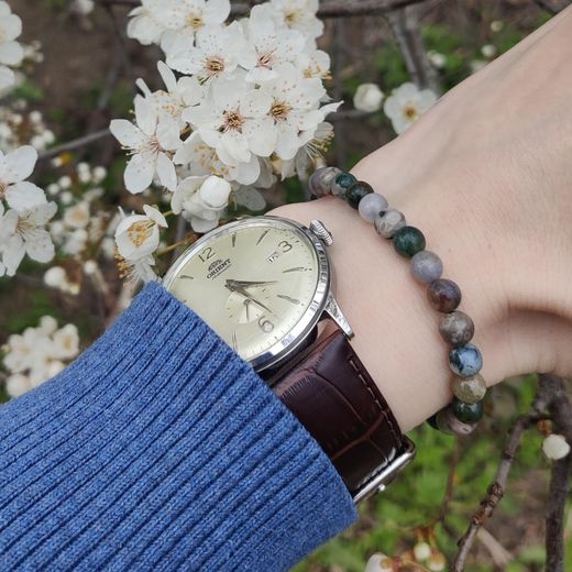 Reloj Orient de hombre automático 147-RA-AP0003S30B esfera color crema