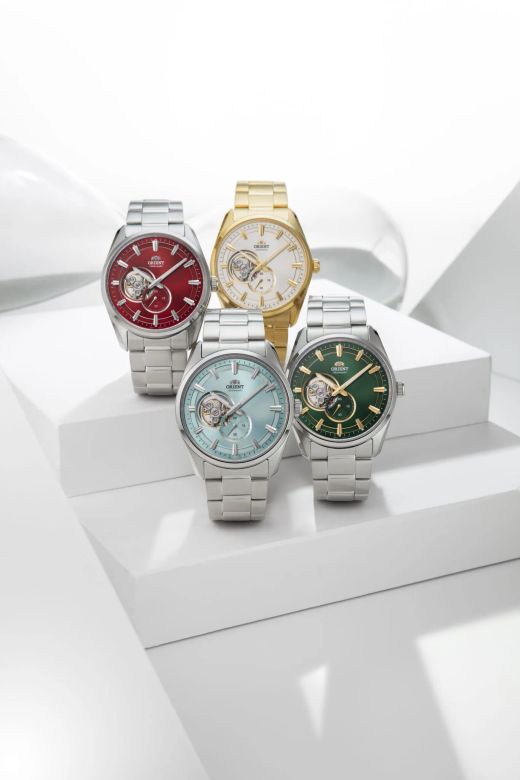 Reloj Orient de hombre automático 147-RA-AR0008E30B esfera verde semi Skeleton