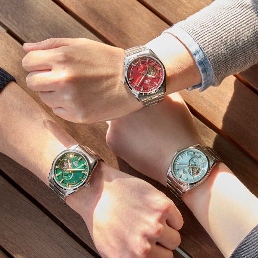 Reloj Orient hombre 147-RA-AR0010R30B movimiento mecánico esfera color burdeos