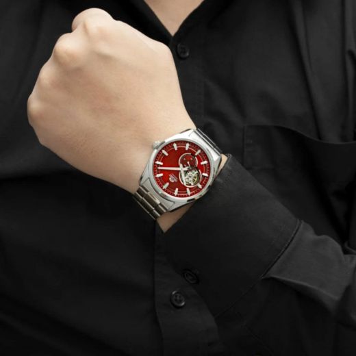 Reloj Orient hombre 147-RA-AR0010R30B movimiento mecánico esfera color burdeos